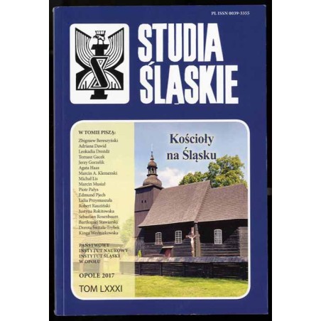 Studia Śląskie. T.81 (2017): Kościoły na Śląsku