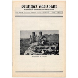 Deutsches Adelsblatt. 8. Jahrgang (1969). Nr 4 (15 IV 1969) [Burg Hanstein im Werratal]