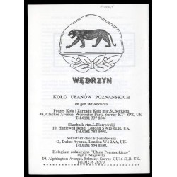 Ułan Poznański. Biuletyn informacyjny Koła 15 Pułku Ułanów Poznańskich Im. Generała Władysława Andersa. R.53 (1996). Nr 3/132 (X
