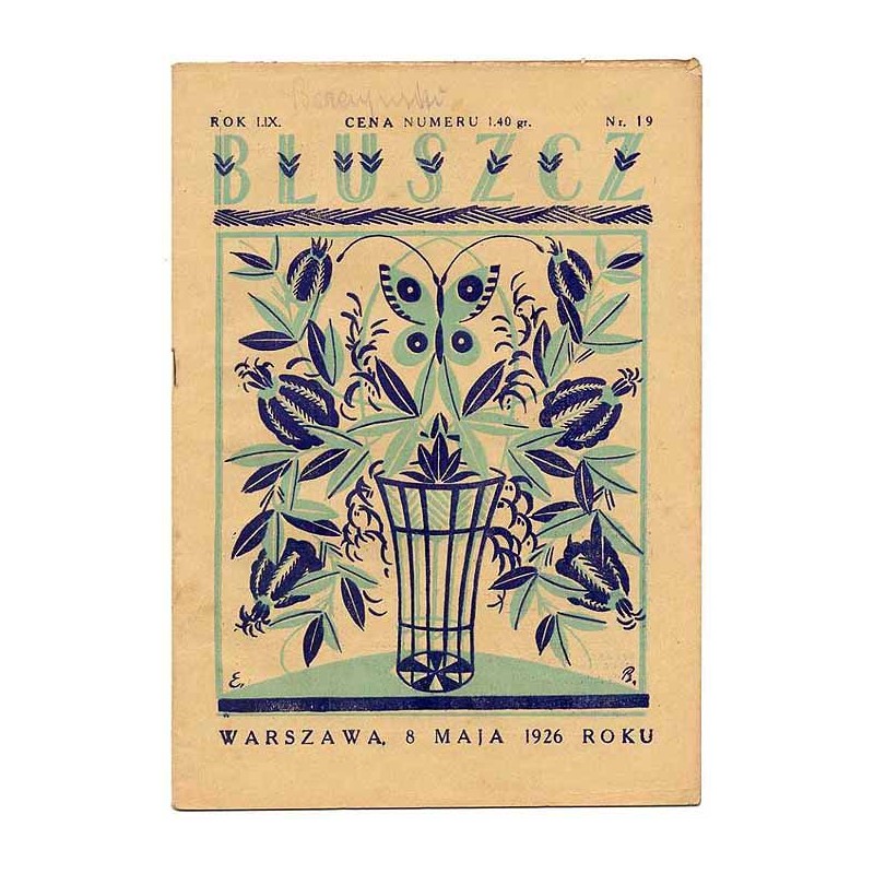 Bluszcz. Pismo tygodniowe ilustrowane dla kobiet. R.59 (1926). Nr 19 (8 maja 1926)