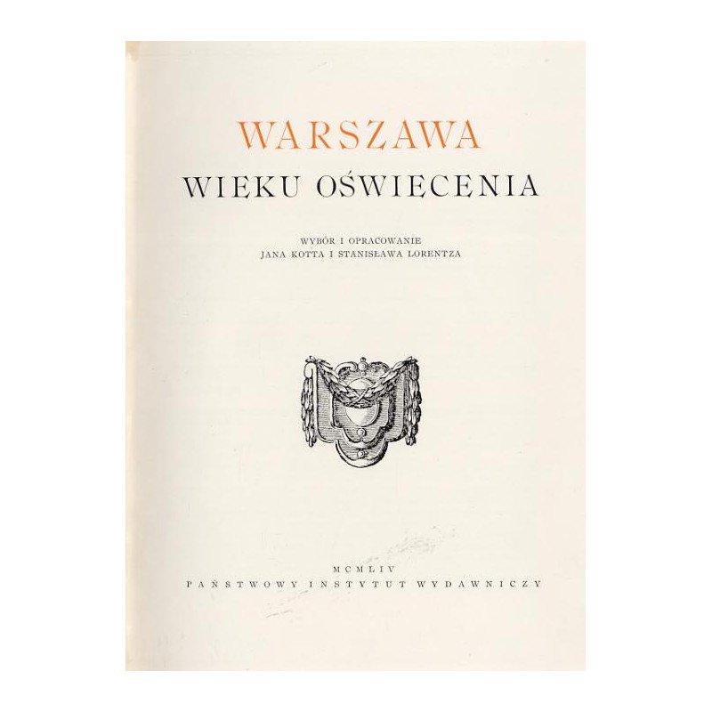 Warszawa wieku oświecenia