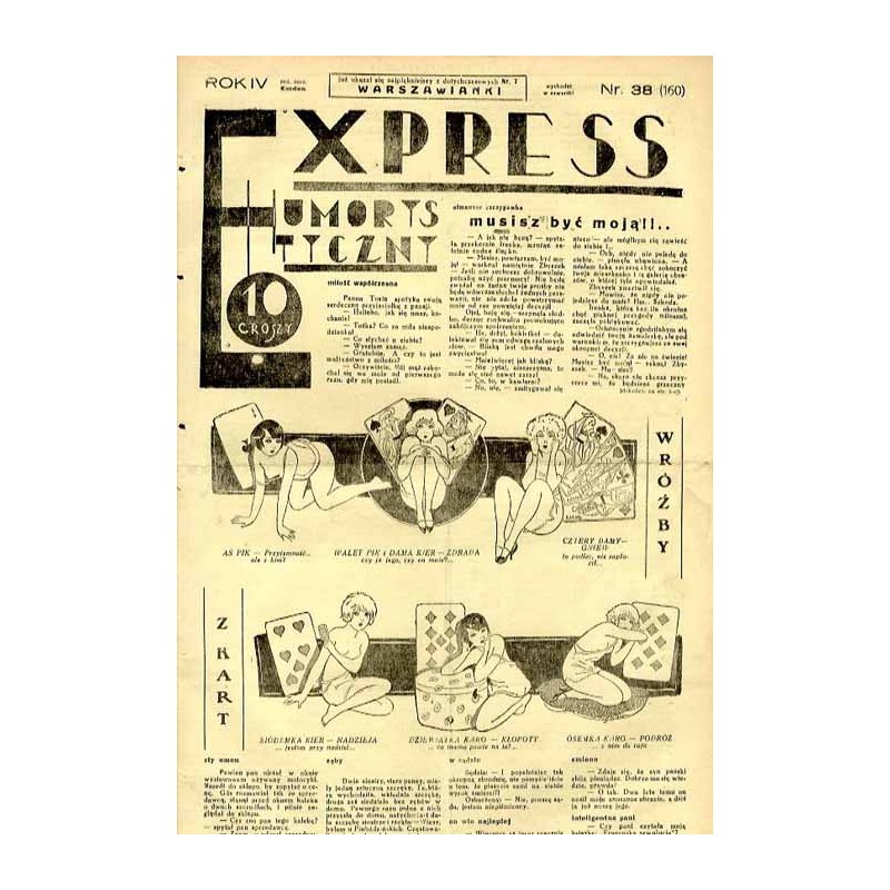 Express Humorystyczny. R.4 (1933). Nr 38 (160) / Marian Dąbrowski (Emden): Z kwiatu na kwiat. Romans Szyller Szkolnik: Z za kul