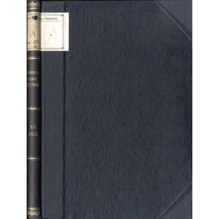 Národopisný Věstník Českoslovanský. R.15 (1922). Sborník prací věnovaných MUDru Jindř. Matiegkovi, ř.v. profesoru české universi