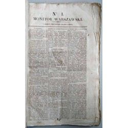Monitor Warszawski. Rocznik 1824. Nr 1-52 w 2 vol. (nr 1-21 i 27-52, brak nr 22-26)