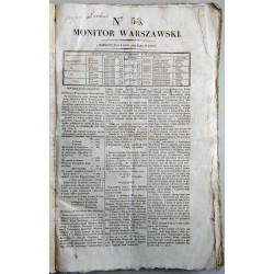 Monitor Warszawski. Rocznik 1824. Nr 1-52 w 2 vol. (nr 1-21 i 27-52, brak nr 22-26)