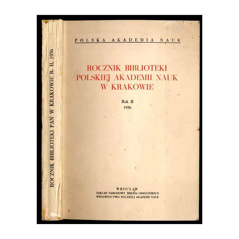 Rocznik Biblioteki Polskiej Akademii Nauk w Krakowie. R.2 (1956)