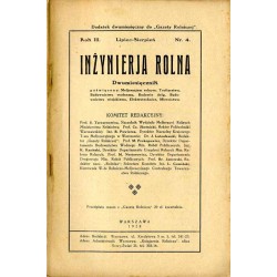 Inżynieria Rolna. Dwumiesięcznik poświęcony melioracjom rolnym, torfiarstwu, budownictwu wodnemu, budowie dróg, budownictwu wiej