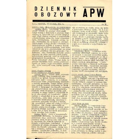 Dziennik Obozowy APW. 1944. Nr 72 (27 kwietnia 1944)