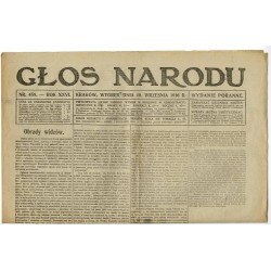 Głos Narodu. R.26 (1916). Nr 458 (19 listopada 1916). Wydanie poranne