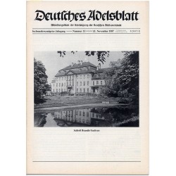 Deutsches Adelsblatt. 26. Jahrgang (1987). Nr 11 (15 XI 1987) [Schloß Brandis / Sachsen]