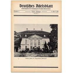Deutsches Adelsblatt. 5. Jahrgang (1966). Nr 4 (15 IV 1966) [Schloß Zichow, Kr. Angermünde, Uckermark]