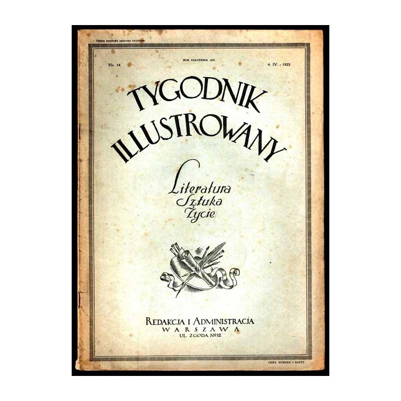 Tygodnik Ilustrowany. R. 66 (1925). Nr 14 (3411) (4 kwietnia 1925) / Józef Weyssenhoff / Czechy