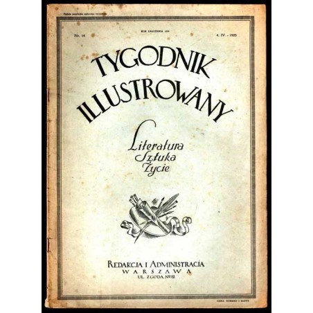 Tygodnik Ilustrowany. R. 66 (1925). Nr 14 (3411) (4 kwietnia 1925) / Józef Weyssenhoff / Czechy