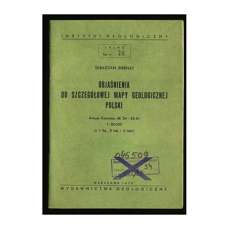 Objaśnienia do szczegółowej mapy geologicznej Polski. Arkusz Katowice (M 34 - 63 A) 1:50.000