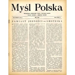 Myśl Polska. Dwutygodnik poświęcony życiu i kulturze narodu  Polish Thought. Fortnightly review. R.9 (1949). Nr 5 (134) (Maj 19