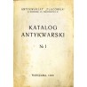 Antykwarjat "Placówka". Katalog antykwarski. No 1
