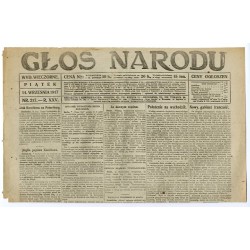 Głos Narodu. R.25 (1917). Nr 217 (14 września 1917). Wydanie wieczorne