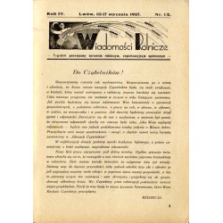 Wiadomości Rolnicze. Tygodnik poświęcony sprawom rolniczym, organizacyjnym społecznym. R.4 (1937). Nr 1-2 (10-17 styczeń 1937)