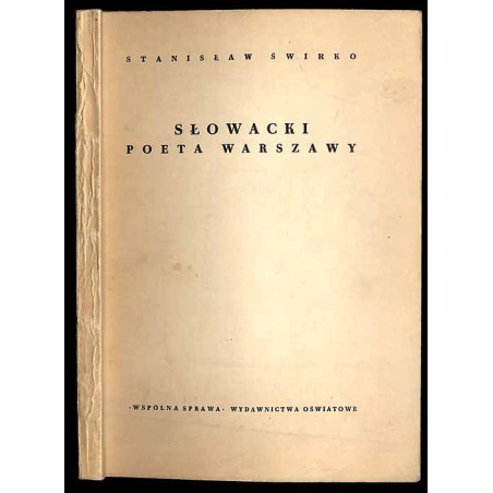 Słowacki - poeta Warszawy