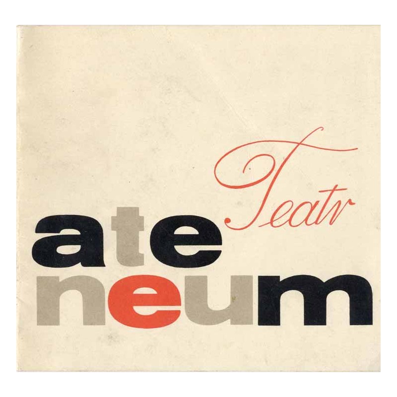 Państwowy Teatr im. Stefana Jaracza Ateneum. Sezon 1967/68. Program. Warszawa, styczeń 1968