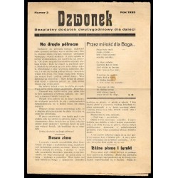 Dzwonek. Bezpłatny dodatek dwutygodniowy dla dzieci. R.1935. Nr 2