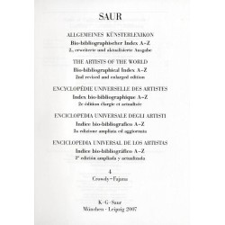 Saur Allgemeines Künstlerlexikon. Bio-bibliographischer Index A-Z. The artists of the world. Bio-bibliographical index A-Z. Ency