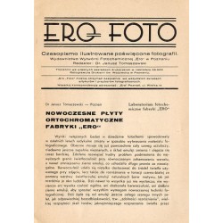 Ero-Foto. Czasopismo ilustrowane poświęcone fotografii amatorskiej. Organ Wytwórni Fotochemicznej "Ero" w Poznaniu. R.1938. Zesz