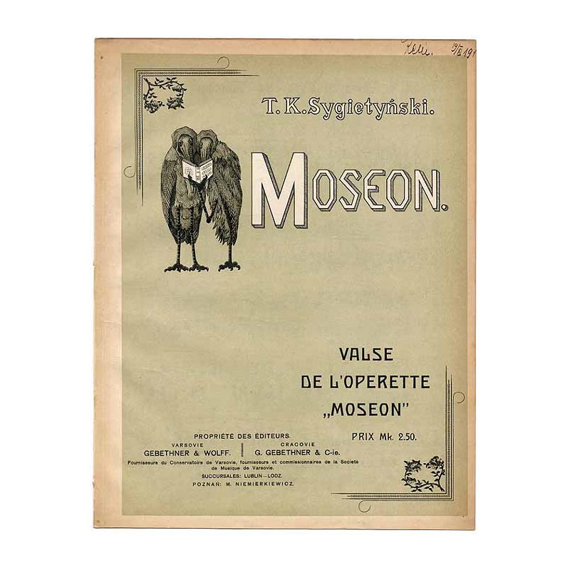 Valse de l'operette "Moseon."