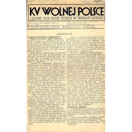 Ku Wolnej Polsce. Tygodnik Wojska Polskiego na Środkowym Wschodzie. Codzienne pismo Wojska Polskiego na Środkowym Wschodzie. 194