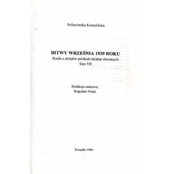 Bitwy września 1939 roku. Studia z dziejów polskich działań obronnych. T.7