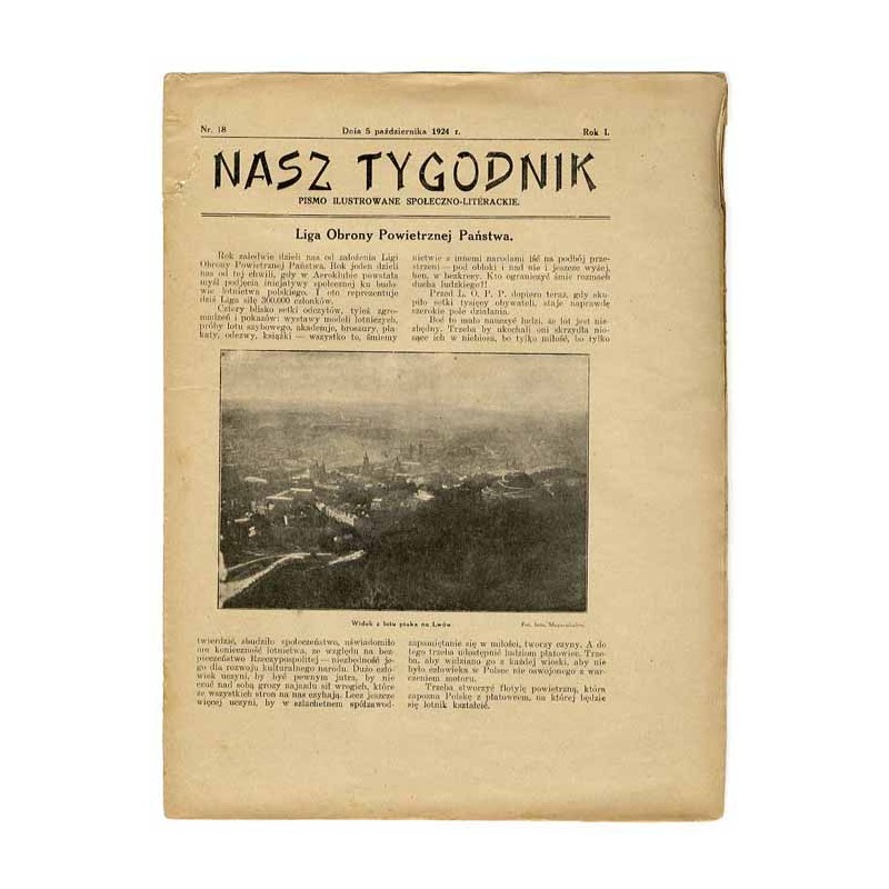 Nasz Tygodnik. Pismo ilustrowane społeczno-literackie. R.1 (1924). Nr 18 (5 października 1924)