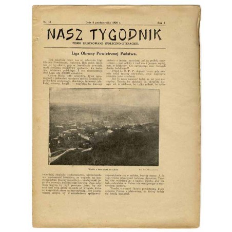 Nasz Tygodnik. Pismo ilustrowane społeczno-literackie. R.1 (1924). Nr 18 (5 października 1924)