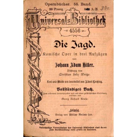 Die Jagd. Komische Oper in drei Aufzügen