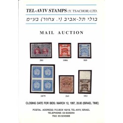 Mail Auction. Tel-Aviv Stamps (Y. Tsachor) Ltd. Closing date for bids 12th March 1997