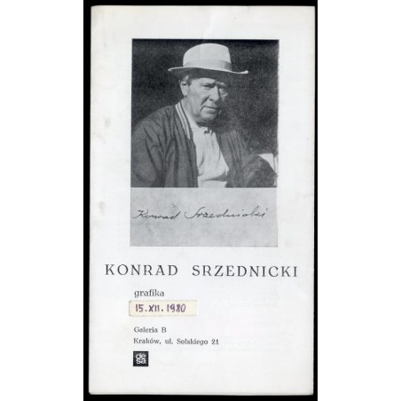Konrad Srzednicki. Grafika [15.XII.1980]. Galeria B, Kraków