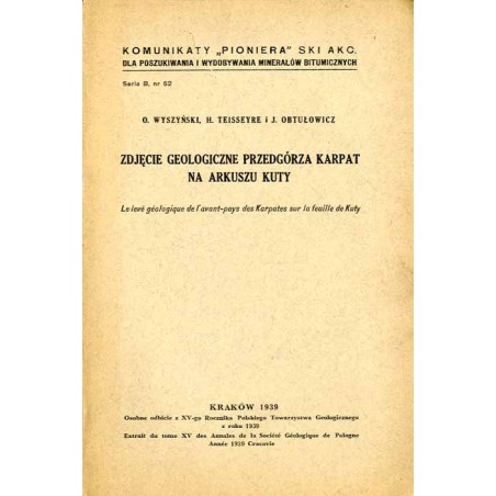 Zdjęcie geologiczne przedgórza Karpat na arkuszu Kuty