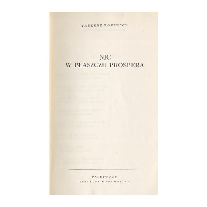 Nic w płaszczu Prospera