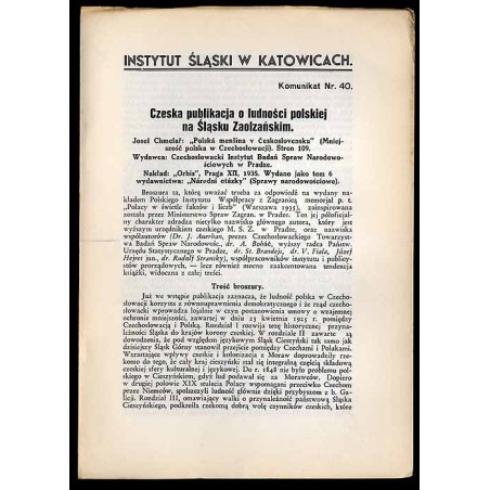 Czeska publikacja o ludności polskiej na Śląsku Zaolzańskim