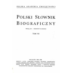 Polski słownik biograficzny. T.7: Firlej Jan - Girdwoyń Kazimierz