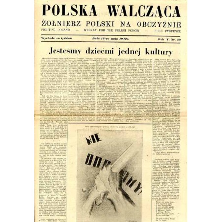 Polska Walcząca - Żołnierz polski na obczyźnie. Fighting Poland. Weekly for the Polish Forces. R.4 (1942). Nr 20 (16 maja 1942)