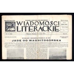 Wiadomości Literackie. Tygodnik. R.9 (1932). Nr 41 (458) (25 września 1932)