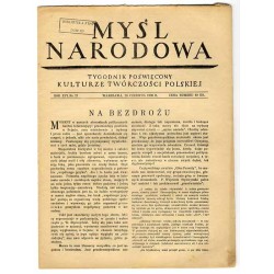 Myśl Narodowa. Tygodnik poświęcony kulturze twórczości polskiej. R.16 (1936). Nr 27 (28 czerwca 1936)