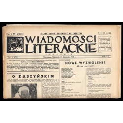 Wiadomości Literackie. Tygodnik. R.14 (1937). Nr 47 (733) (14 listopada 1937) / Witold Gombrowicz