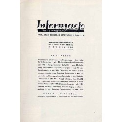 Informacje dla przyjaciół Fabr. Apar. Elektr. K. Szpotański i S-ka S.A., Warszawa, Kałuszyńska 4. 1938. Nr 3 (5)