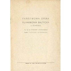 Państwowa Opera i Filharmonia Bałtycka w Gdańsku. Sezon koncertowy 1955/56. Program [autografy Aubrey Pankey, Maria Szmydówna]