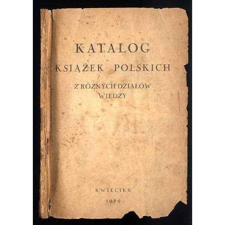 Katalog książek polskich z różnych działów wiedzy [Dom Książki Polskiej]