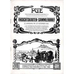 Ansichtskarten-Sammlerbrief. 22. Jahrgang (1982). Nr 119 (November 1982). PUE Philokaristen-Union Europas E.V
