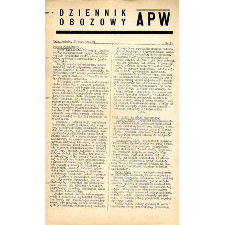 Dziennik Obozowy APW. 1944. Nr 91 (20 maja 1944)