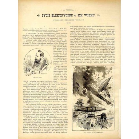 Życie elektryczne w XX wieku. Opowiadanie z niedalekiej przyszłości / komplet powieści sf z: Wędrowiec 1892