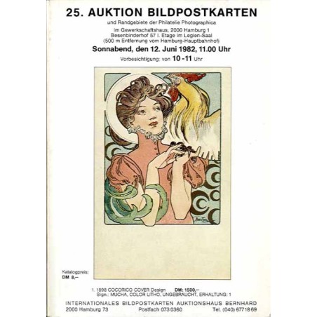[Martin Bernhard] 25. Auktion Bildpostkarten und Randgebiete der Philatelie Photographica im Gewerkschaftshaus, 2000 Hamburg 1.